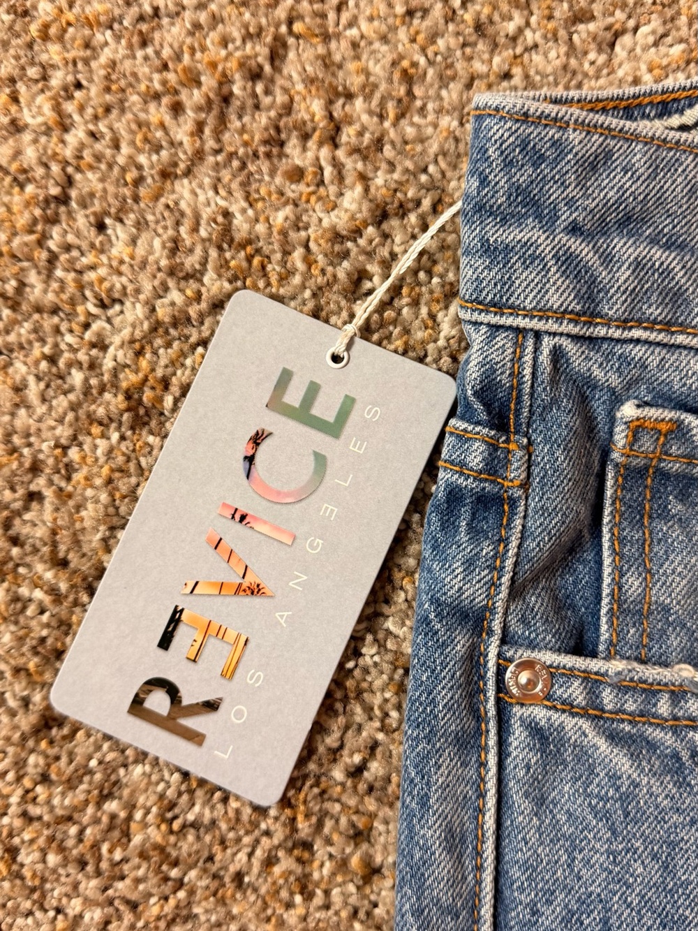 REVICE Denim The GraduateOut West 29 Patchwork Blue Jeans - NWT - Picture 4 of 8